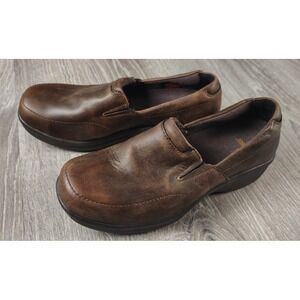 Red Wing Worx 5.5 Clog Loafers Women Brown Leather Slip On Work Shoes 5114‎